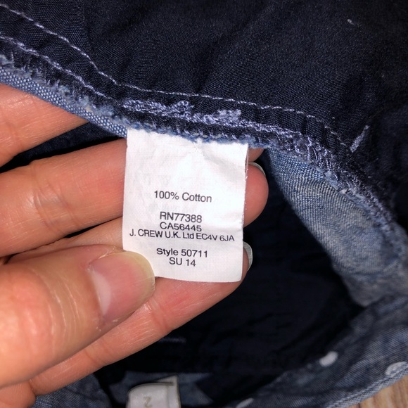 Polkadot Chambray J. Crew Factory Shorts - Picture 6 of 7